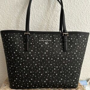 Michael kors silver star black bag